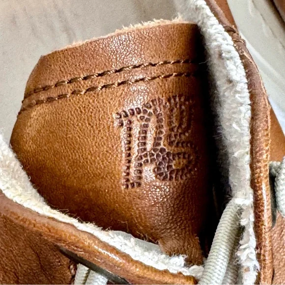 PAUL GREEN Hadley Sneakers Cognac Brown Washed Leather Platform UK 7.5 | US 10 - Picture 9 of 14